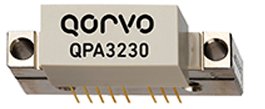 Qorvo QPA3230, 45–1218MHz GaAs/GaN power doubler provides 22.5dB gain @ 1218MHz.