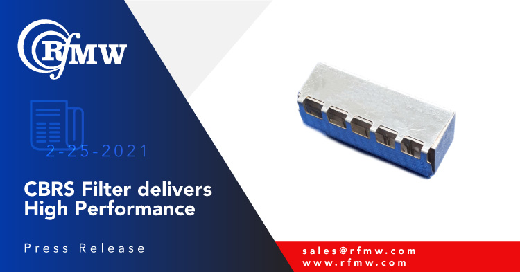 The Sangshin MBP84RC2N3625S150D is a small form factor ceramic filter covering the full 3550 to 3700 MHz CBRS radio band