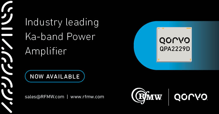 The Qorvo QPA2229D is a high power MMIC amplifier operating between 34 and 36 GHz