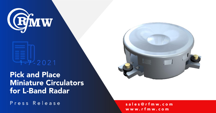 The SKYFR-001982 circulator delivers 200 Watt average and 400 Watt peak power handling for 1200 to 1400 MHz L-band radar systems and wireless applications