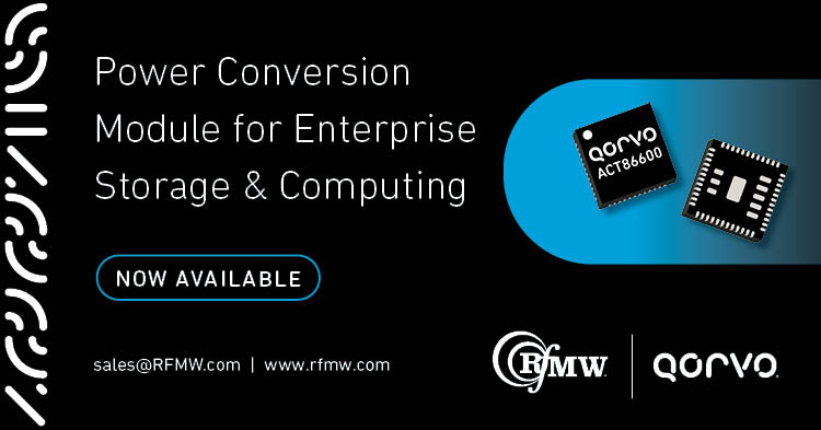 The Qorvo ACT86600 hybrid PMIC includes 4 high power DC/DC step down converters, a lower power step down converter and a buck-boost converter
