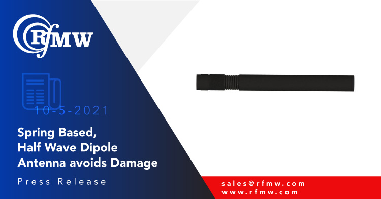Southwest Antennas’ 1001-259 half-wave, dipole, omni-directional antenna operates from 1.4 to 1.6 GHz with a peak gain of 2.0 dBi. 