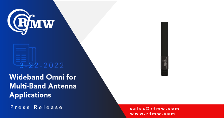 The Southwest Antennas’ 1001-342 delivers wideband performance for commercial, military and federal law enforcement bands from 1.35 to 2.5 GHz with 2.4 dB omni-directional gain