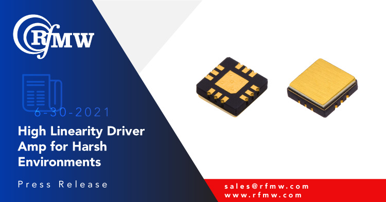 The KCB Solutions KA105 is a GaAs pHEMT broadband Driver Amplifier with high linearity usable down to 50 MHz and up to 3.8 GHz. 