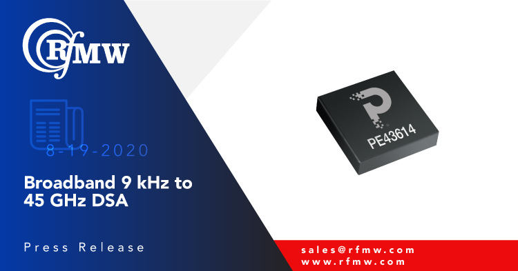 The pSemi PE43614, 9 kHz to 13 GHz digital step attenuator supports 6-bit control using 0.5 or 1 dB steps. 