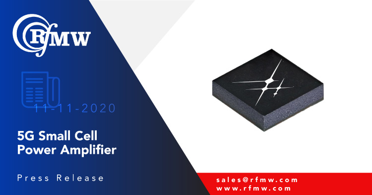 The Skyworks Solutions SKY66318-11 power amplifier operates from 3300 to 3600 MHz with 35 dB of gain